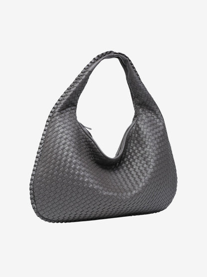 leather woven bag, woven bag