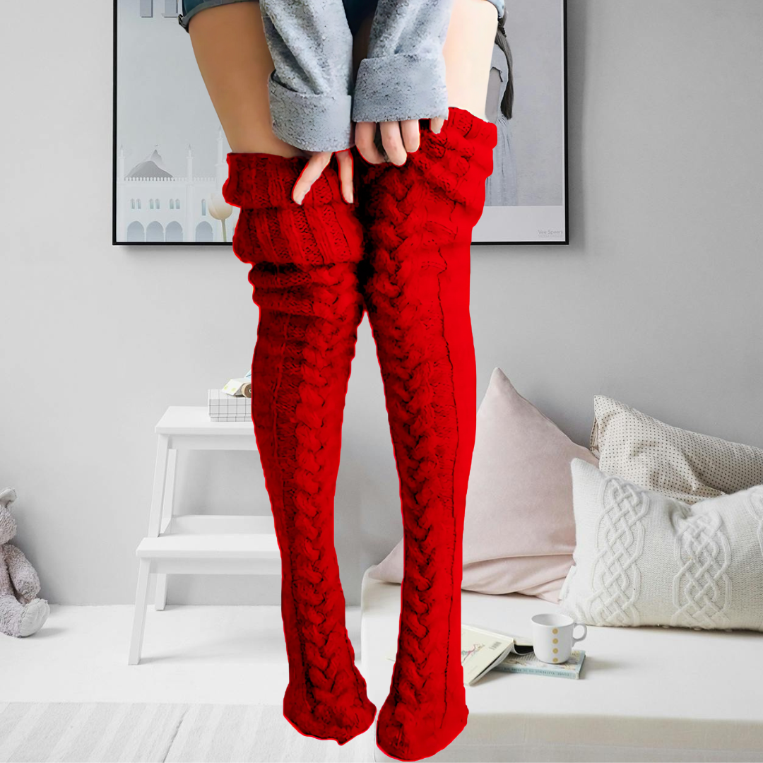 Soft knit thigh-highs