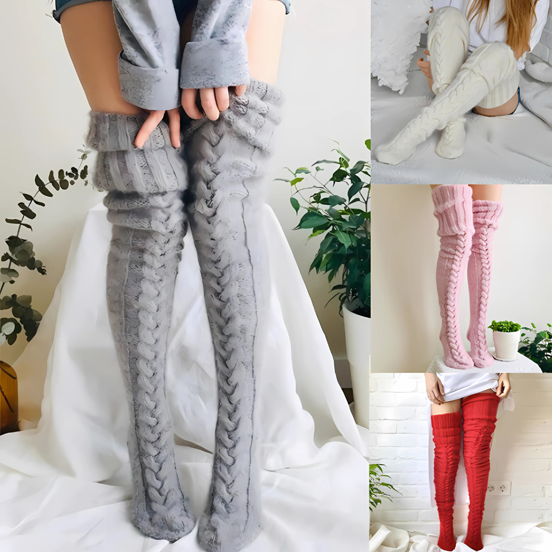 Soft knit thigh-highs