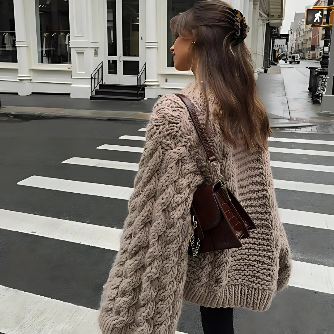 Oversized knitted sweater