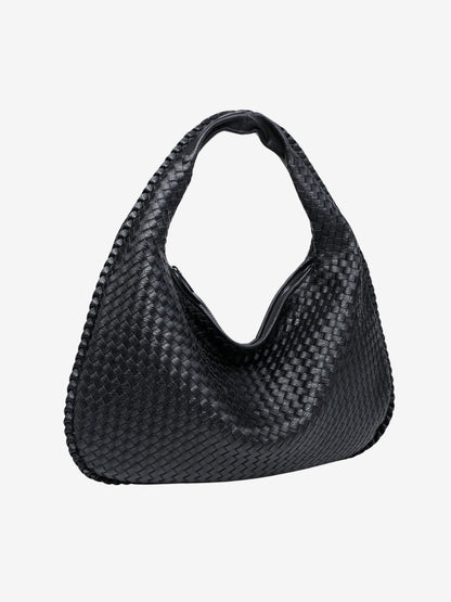 black woven bag