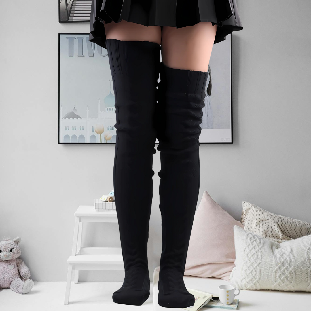 Soft knit thigh-highs