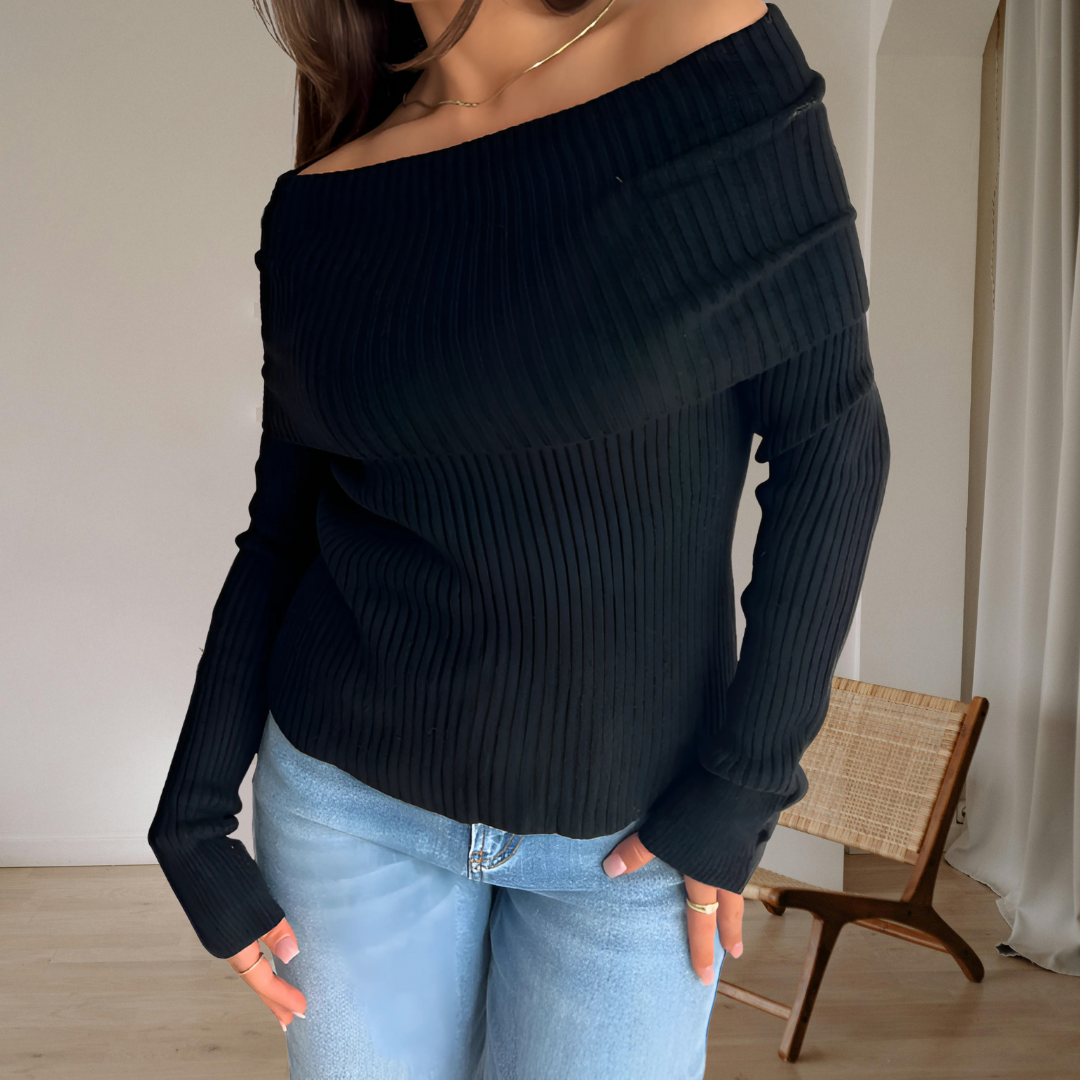 Offshoulder knit top