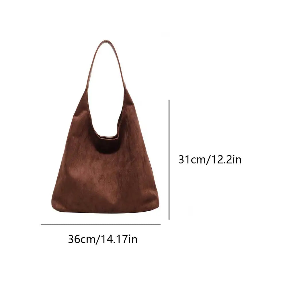 Suede tote bag