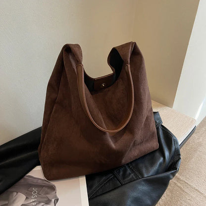 Suede tote bag