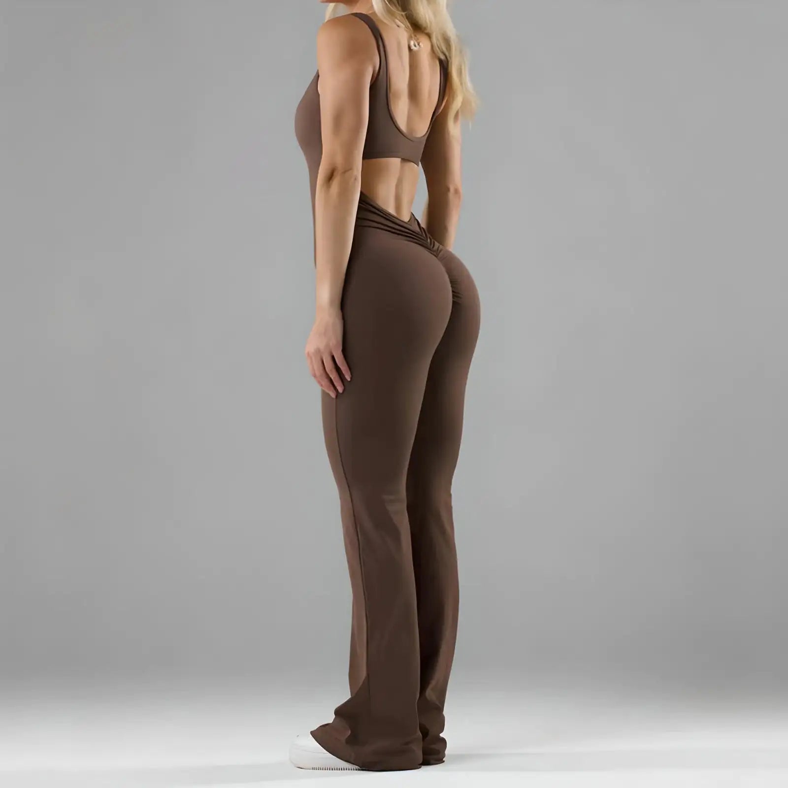 V-Back Flared jumpsuit